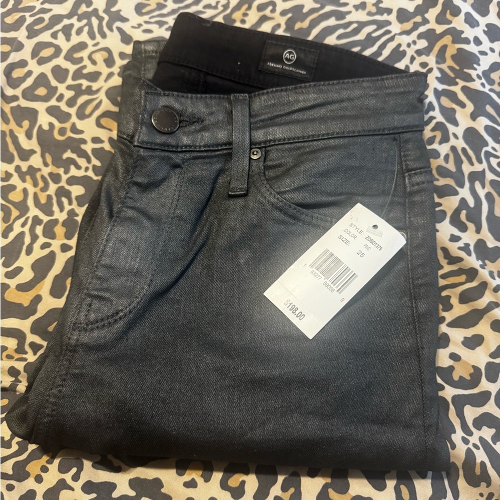 AG Coated Black Jeans